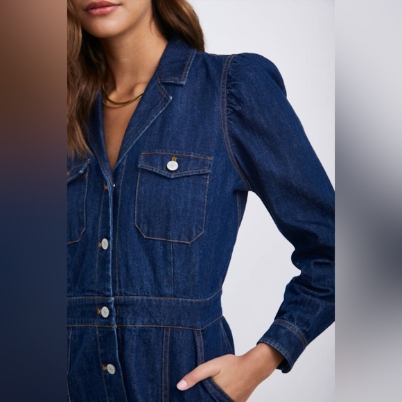 NWOT Rails Lisette Dress In Raw Denim Size S $260 - Picture 5 of 10